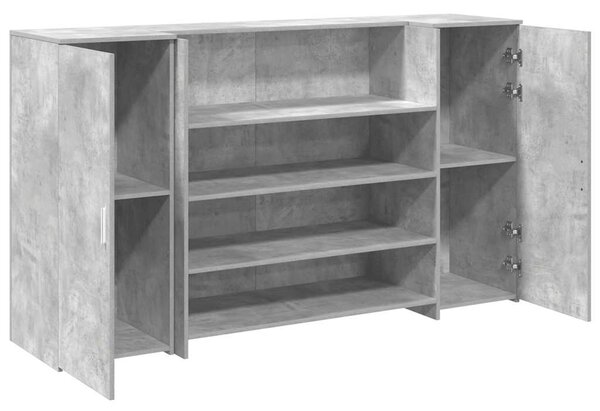 Recepční stůl betonově šedý 180x50x103,5 cm kompozitní dřevo 3324172