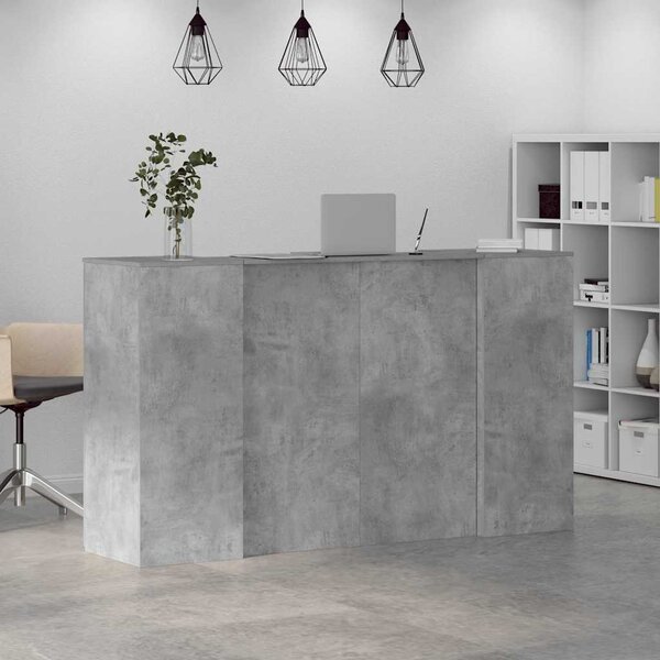 Recepční stůl betonově šedý 180x50x103,5 cm kompozitní dřevo 3324172