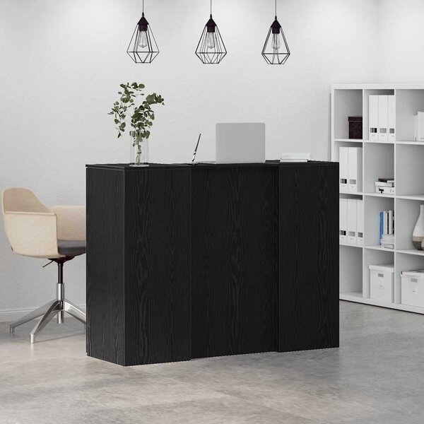 Recepční stůl černý dub 135x50x103,5 cm kompozitní dřevo 3324188