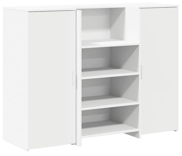 Recepční stůl bílý 135x50x103,5 cm kompozitní dřevo 3324187