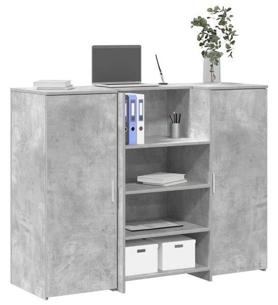 Recepční stůl betonově šedý 135x50x103,5 cm kompozitní dřevo 3324190