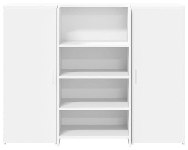 Recepční stůl bílý 135x50x103,5 cm kompozitní dřevo 3324187