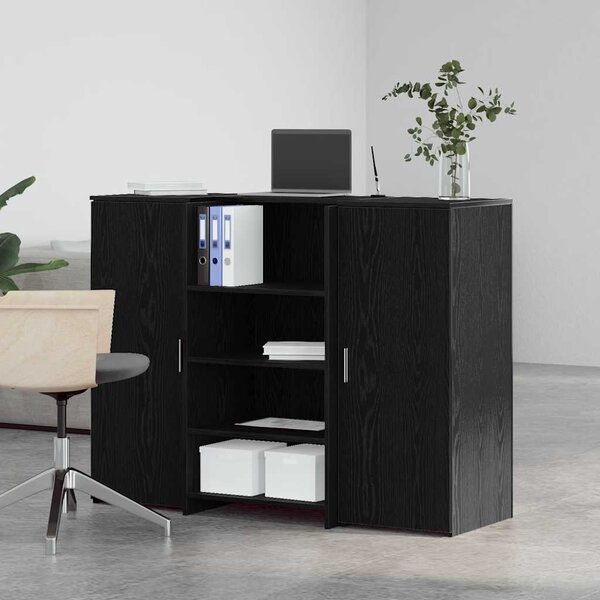 Recepční stůl černý dub 135x50x103,5 cm kompozitní dřevo 3324188
