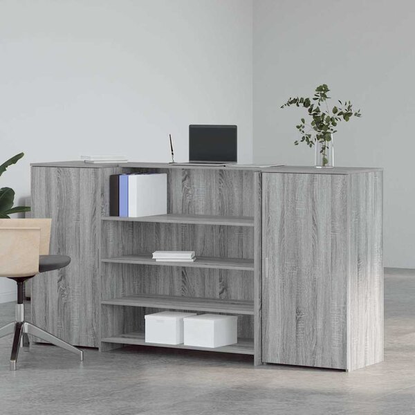 Recepční stůl hnědý dub 200x50x103,5 cm kompozitní dřevo 3324183