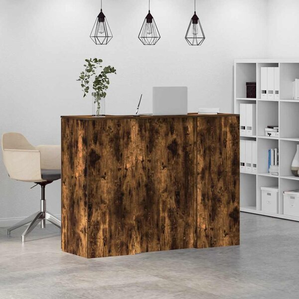 Recepční stůl kouřový dub 135x50x103,5 cm kompozitní dřevo 3324191