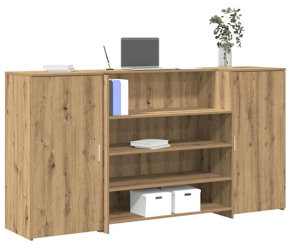 Recepční stůl dub artisan 200x50x103,5 cm kompozitní dřevo 3324186