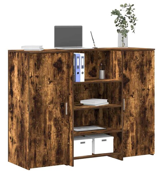 Recepční stůl kouřový dub 135x50x103,5 cm kompozitní dřevo 3324191