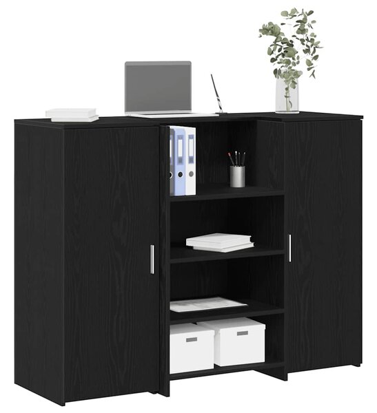 Recepční stůl černý dub 135x50x103,5 cm kompozitní dřevo 3324188