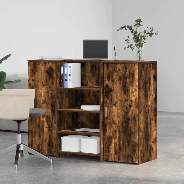 Recepční stůl kouřový dub 135x50x103,5 cm kompozitní dřevo 3324191