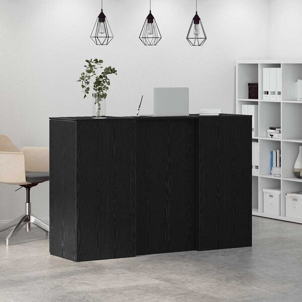 Recepční stůl černý dub 155x50x103,5 cm kompozitní dřevo 3324197