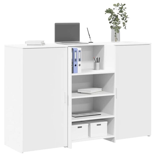 Recepční stůl bílý 155x50x103,5 cm kompozitní dřevo 3324196