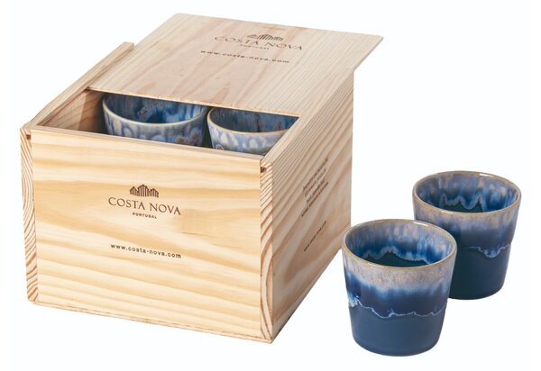 Modré šálky na espresso z kameniny v sadě 8 ks 210 ml Grespresso – Costa Nova