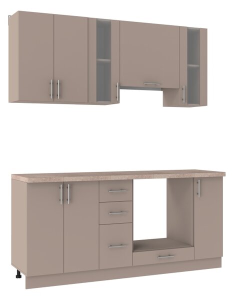 Kuchyně TILERO 180 cm, toffee DOPRODEJ