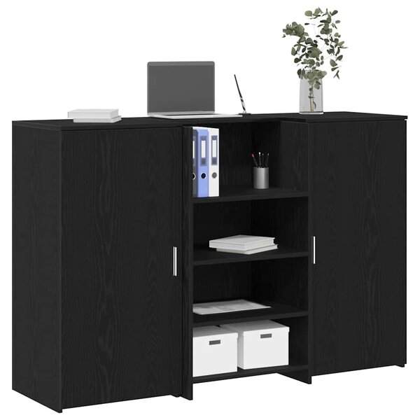 Recepční stůl černý dub 155x50x103,5 cm kompozitní dřevo 3324197