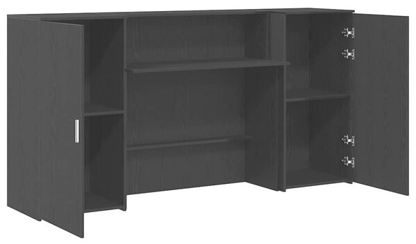 Recepční stůl černý dub 200x50x103,5 cm kompozitní dřevo 3324215