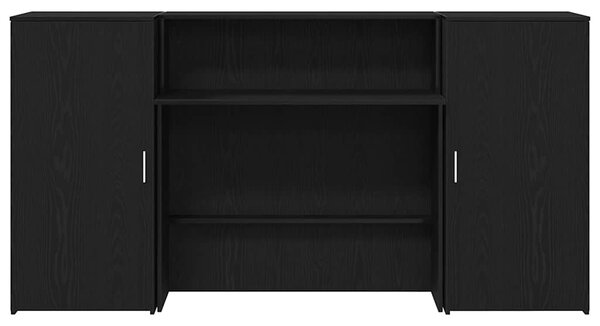 Recepční stůl černý dub 200x50x103,5 cm kompozitní dřevo 3324215