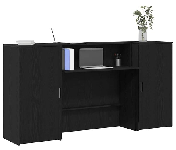 Recepční stůl černý dub 200x50x103,5 cm kompozitní dřevo 3324215