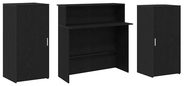 Recepční stůl černý dub 200x50x103,5 cm kompozitní dřevo 3324215