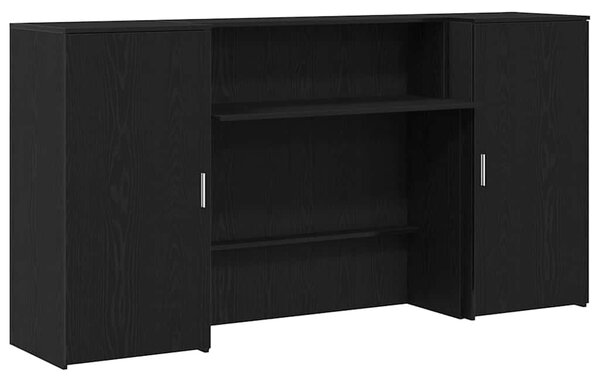 Recepční stůl černý dub 200x50x103,5 cm kompozitní dřevo 3324215