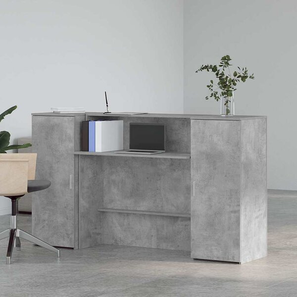 Recepční stůl betonově šedý 180x50x103,5 cm kompozitní dřevo 3324208