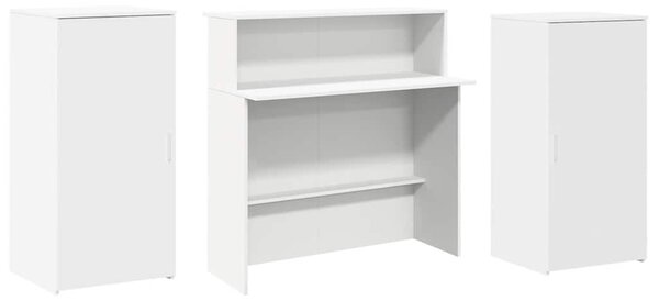 Recepční stůl bílý 200x50x103,5 cm kompozitní dřevo 3324214