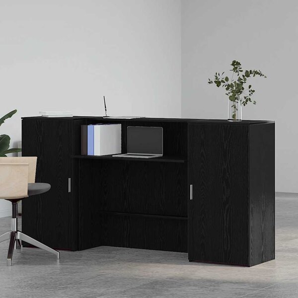 Recepční stůl černý dub 200x50x103,5 cm kompozitní dřevo 3324215