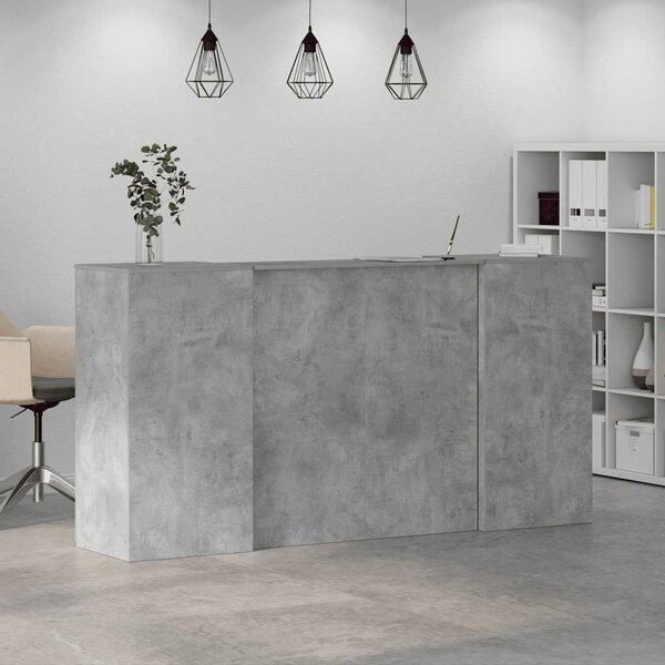 Recepční stůl betonově šedý 200x50x103,5 cm kompozitní dřevo 3324217