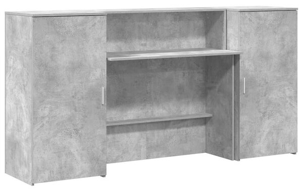 Recepční stůl betonově šedý 200x50x103,5 cm kompozitní dřevo 3324217
