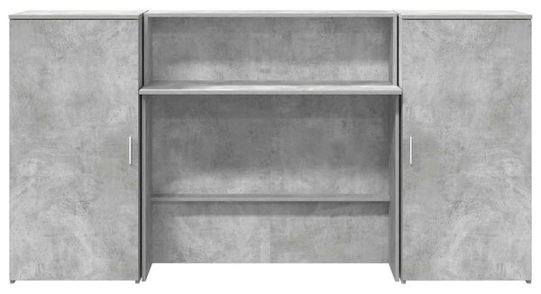 Recepční stůl betonově šedý 200x50x103,5 cm kompozitní dřevo 3324217
