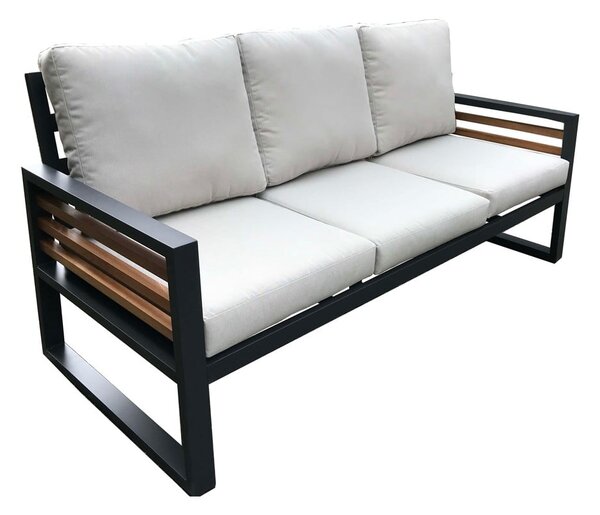 Šedý hliníkový zahradní lounge set pro 5 Colmar – Rojaplast