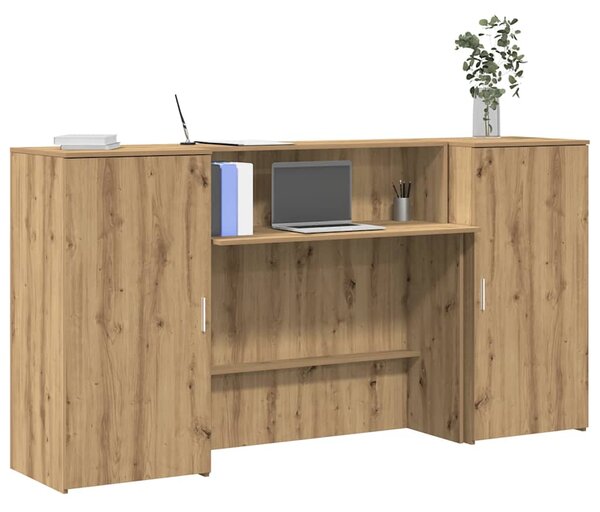 Recepční stůl dub artisan 200x50x103,5 cm kompozitní dřevo 3324222