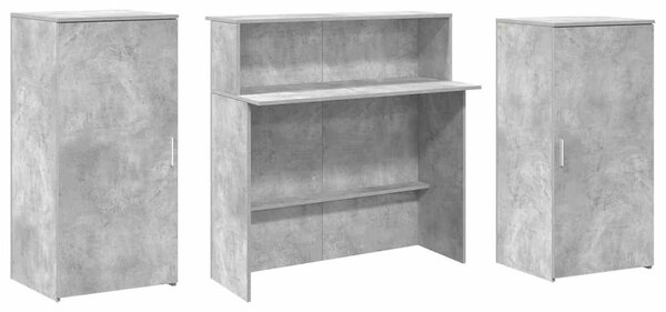 Recepční stůl betonově šedý 200x50x103,5 cm kompozitní dřevo 3324217