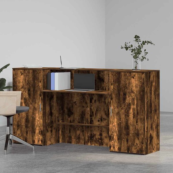Recepční stůl kouřový dub 200x50x103,5 cm kompozitní dřevo 3324218