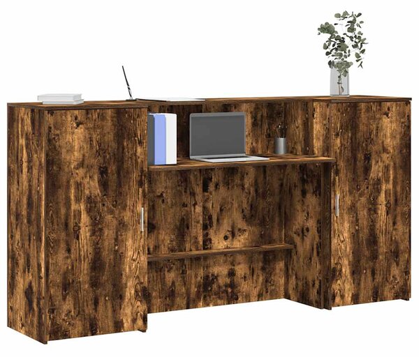 Recepční stůl kouřový dub 200x50x103,5 cm kompozitní dřevo 3324218
