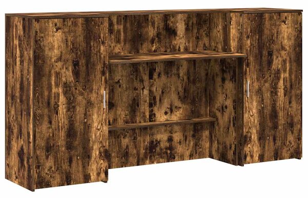 Recepční stůl kouřový dub 200x50x103,5 cm kompozitní dřevo 3324218