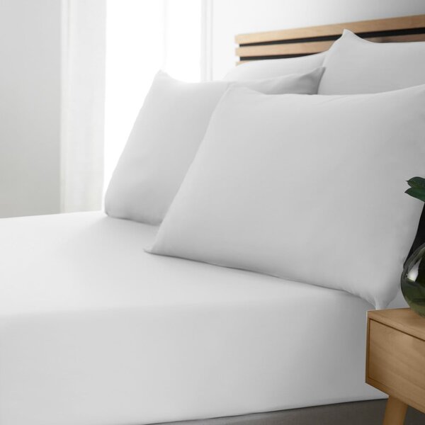 Bílé napínací prostěradlo 90x190 cm So Soft Easy Iron – Catherine Lansfield