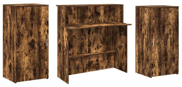 Recepční stůl kouřový dub 200x50x103,5 cm kompozitní dřevo 3324218