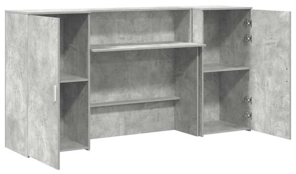 Recepční stůl betonově šedý 200x50x103,5 cm kompozitní dřevo 3324217