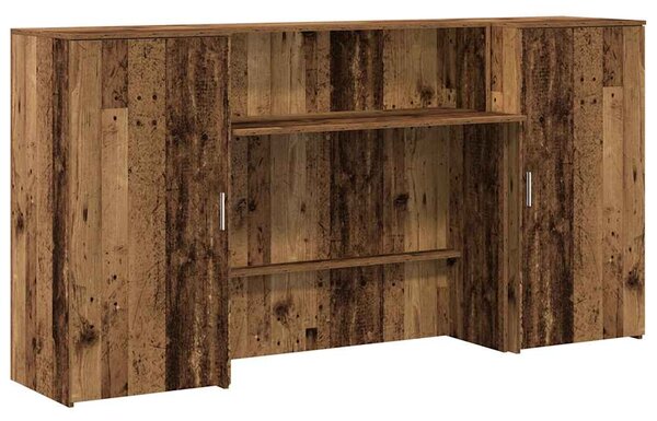 Recepční stůl starého dřeva 200x50x103,5 cm kompozitní dřevo 3324221