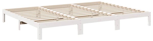 Rodinný rám postele bez matrace bílý 270x200cm masivní borovice 3324569