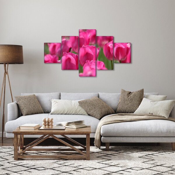 Obraz - Růžové tulipány (125x70 cm)