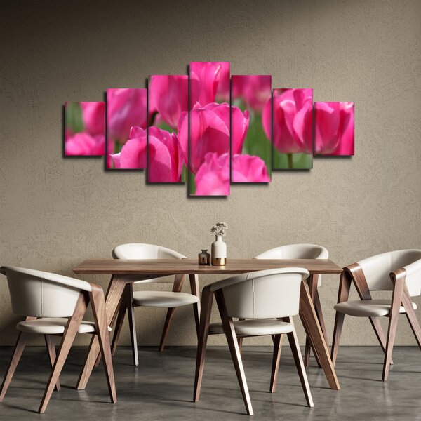 Obraz - Růžové tulipány (210x100 cm)