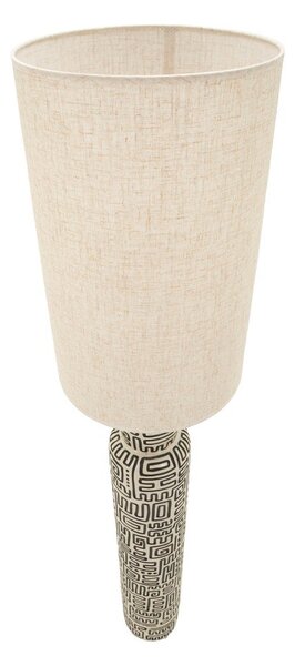 Černá/krémová stojací lampa s textilním stínidlem (výška 145 cm) Nairobi – Mauro Ferretti