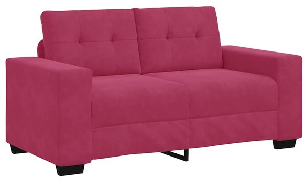 Set pohovek 3 ks Větrná červená samet 3324643