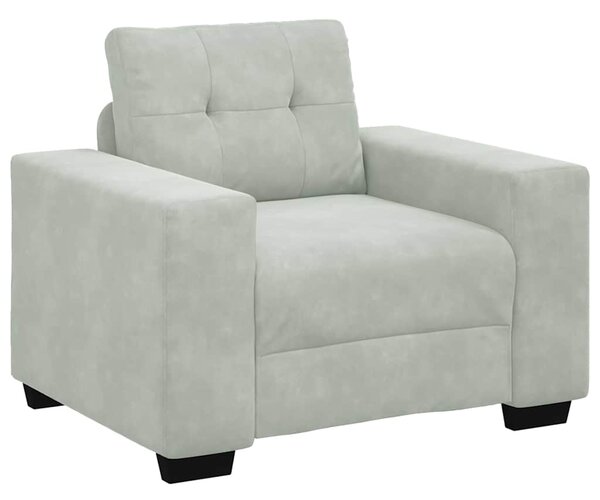 Set pohovek 3 ks Světle šedá samet 3324639