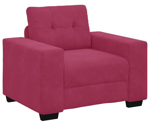 Set pohovek 3 ks Větrná červená samet 3324643