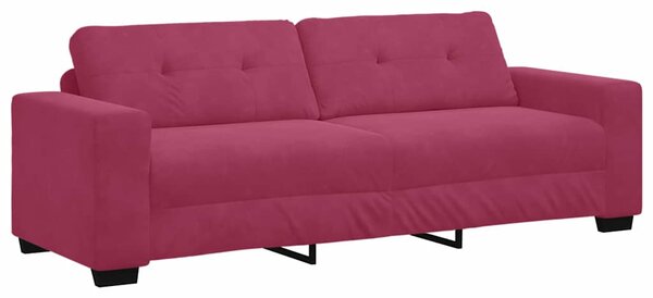 Set pohovek 3 ks Větrná červená samet 3324643