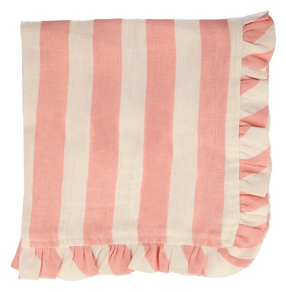 Lněné ubrousky v sadě 4 ks Stripe Ruffle – Meri Meri