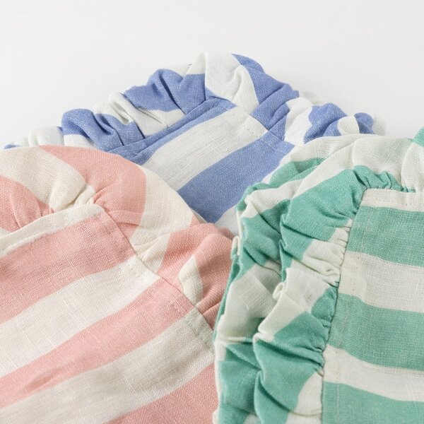 Lněné ubrousky v sadě 4 ks Stripe Ruffle – Meri Meri