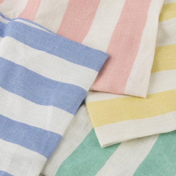 Lněné ubrousky v sadě 4 ks Stripe Ruffle – Meri Meri